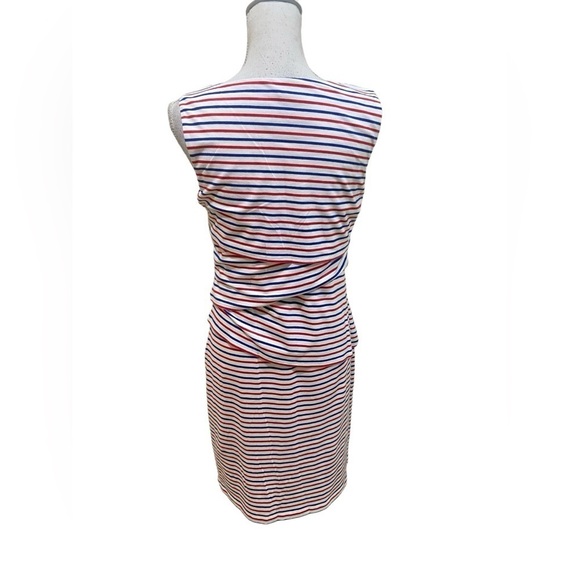 NWT J McLaughlin modal stretch cotton striped layers sleeveless dress sz medium - Picture 8 of 11